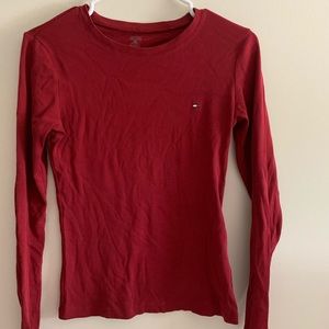 Tommy Hilfiger red long sleeve shirt